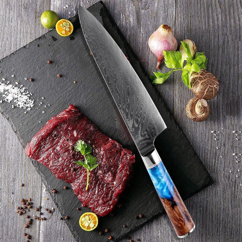 Couteaux Japonais Santoku et Damas : Guide Complet sur leur Beauté, Tranchant et Techniques d'Aiguisage