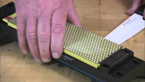 aiguiser couteau ceramique avec pierre a aiguiser diamand