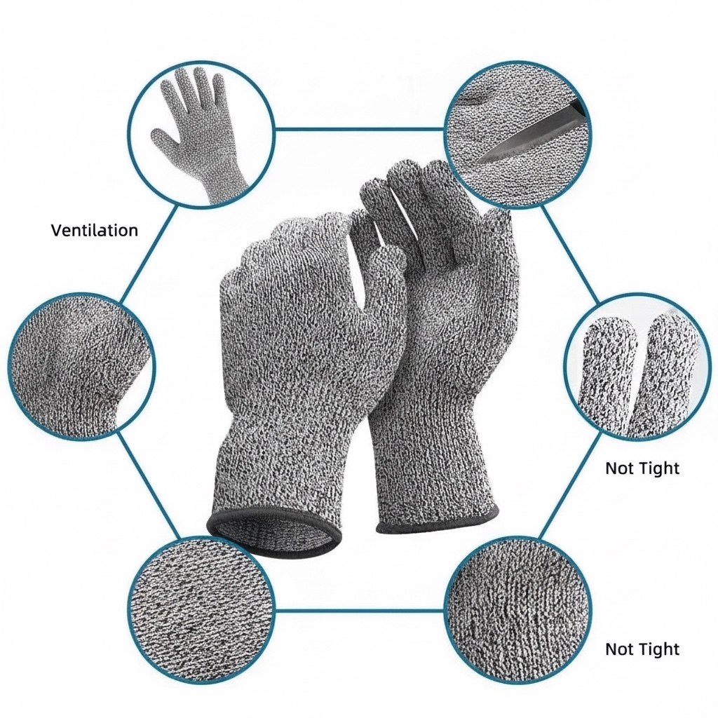 Gants anti-coupure niveau 5 pour la cuisine, vue 4