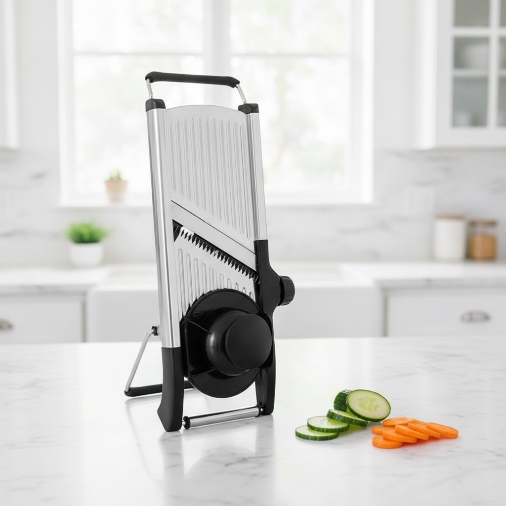 Mandoline de cuisine réglable en acier inoxydable, vue 3