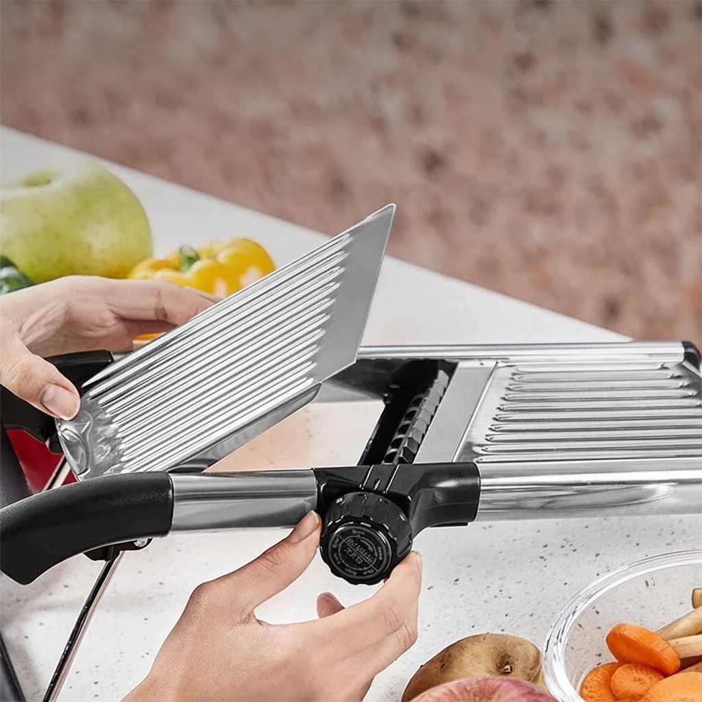 Mandoline de cuisine réglable en acier inoxydable, vue 5