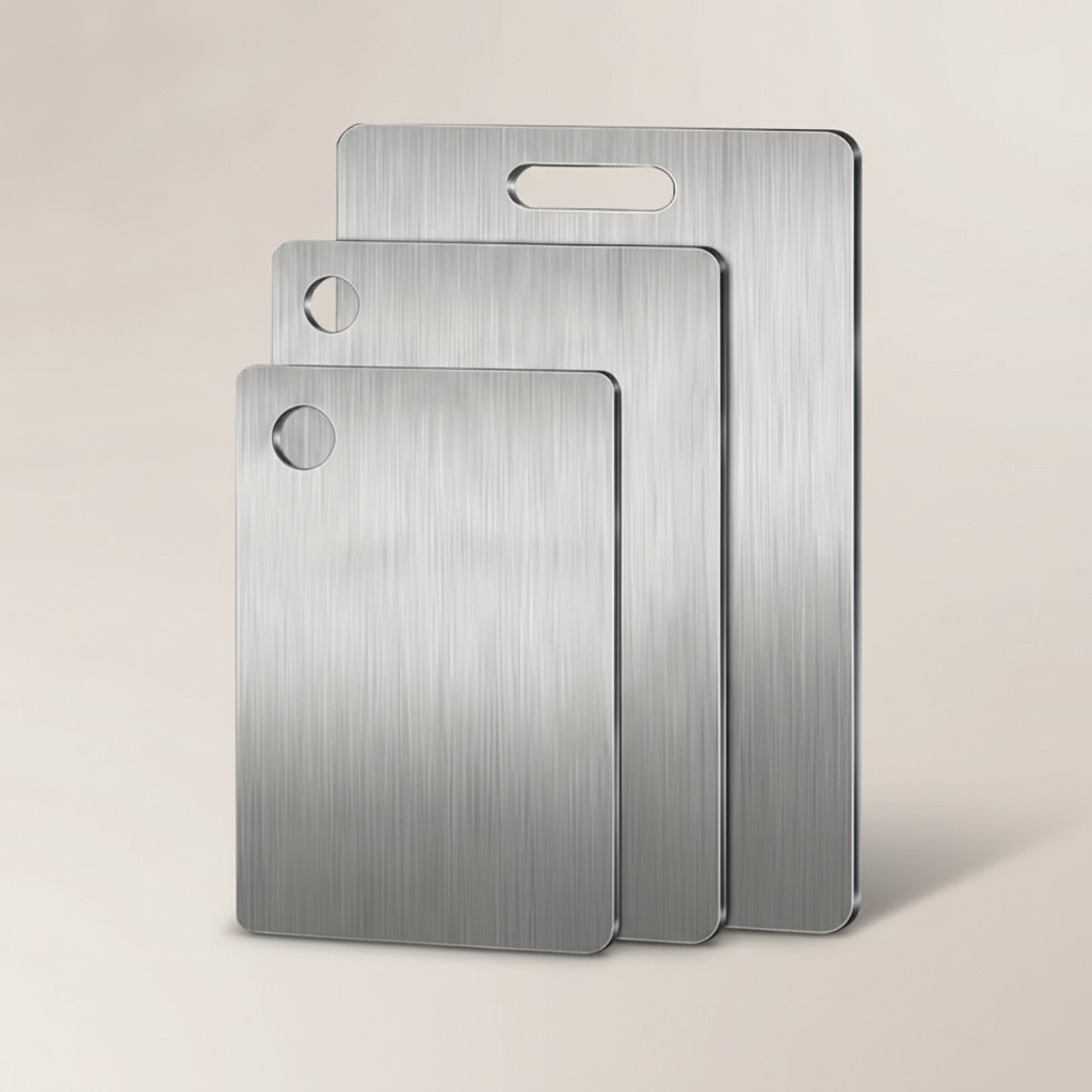 Planches à découper en inox, lot de 3