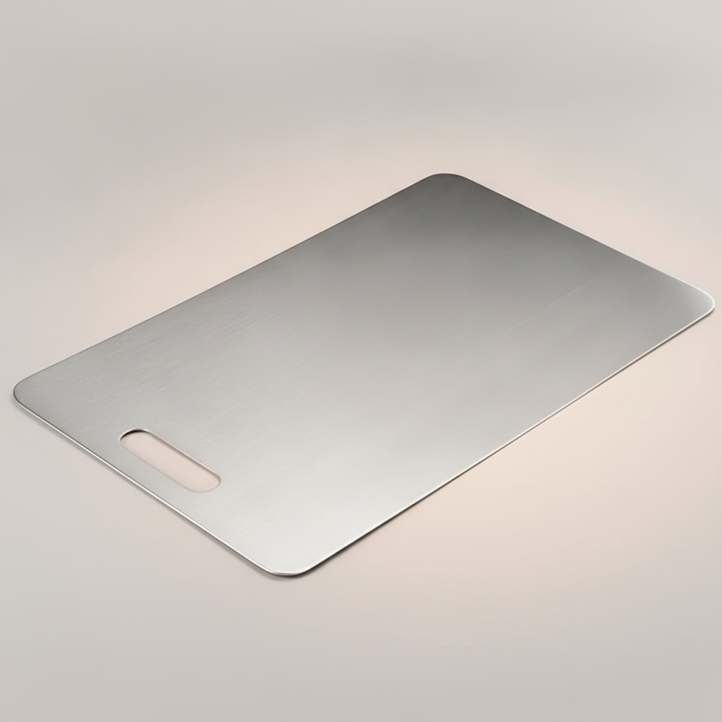 Lot de 3 planches à découper en acier inoxydable avec rainure à jus, vue 2